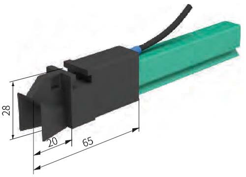 Направляющий и концевой элемент токопровода M16DC